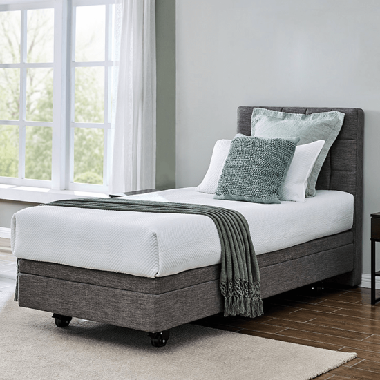 Aspire ComfiMotion Care Bed Portobello Grey King Single