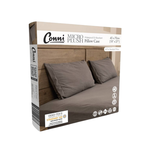 [PC-4570-1CH] Conni Micro-Plush Pillow Protector - Charcoal