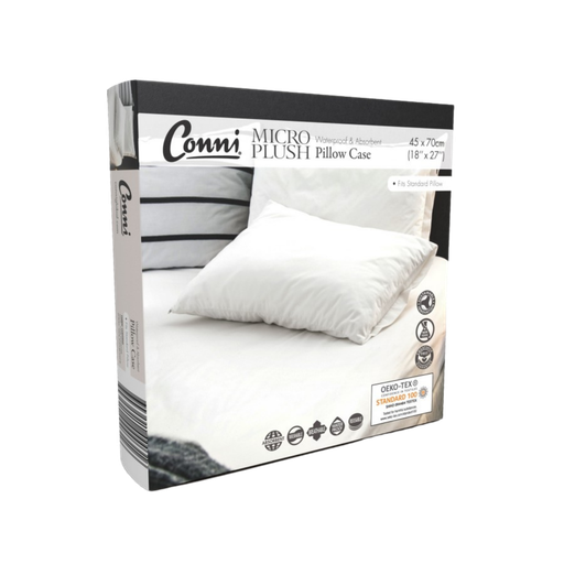 [PC-4570-1] Conni Micro-Plush Pillow Protector - White