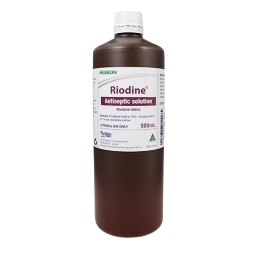[5000023707] Riodine Antiseptic Solution 10% Povidone-Iodine 500ml