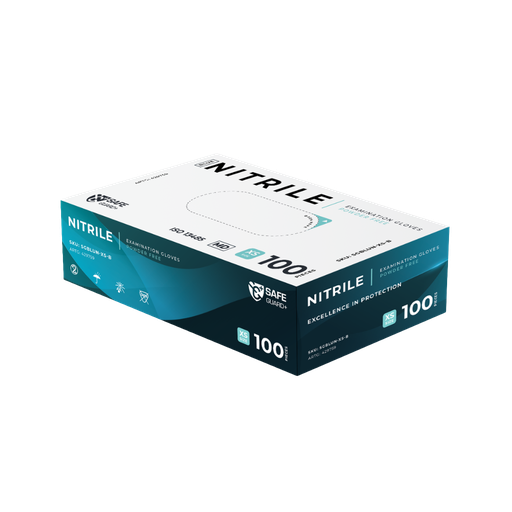 Safeguard+ Blue Nitrile Examination Gloves 3.5g Powder Free