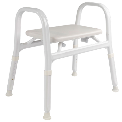 [S11967] Royale Medical Shower Stool - Royale Medical Padded Bariatric Premium Aluminium (No Back) 56cm 280Kg